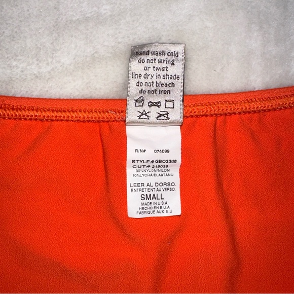 Vintage Baja Blue Orange Mini Skirt Swimwear Coverup Size Small - Picture 7 of 8